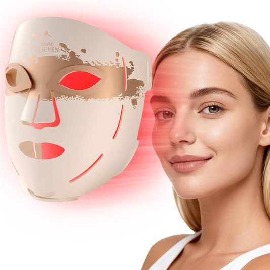 Red Light Therapy Mask, Full Face LED Facial Mask for Acne Treatment, 3 Light Modes Rechargeable Skin Therapy Device