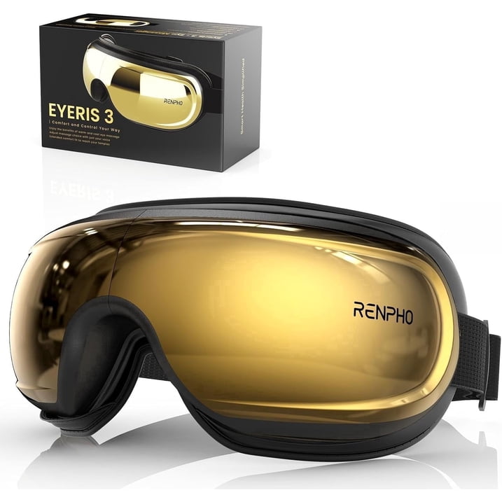 RENPHO Eyeris 3 Eye Massager with Heat and Cooling, FSA Eligible HSA, Fathers Day Gift for Dad Men, Voice Control Eye Mask for Migraines, Eye Care with Massage, Reduce Dry Eyes