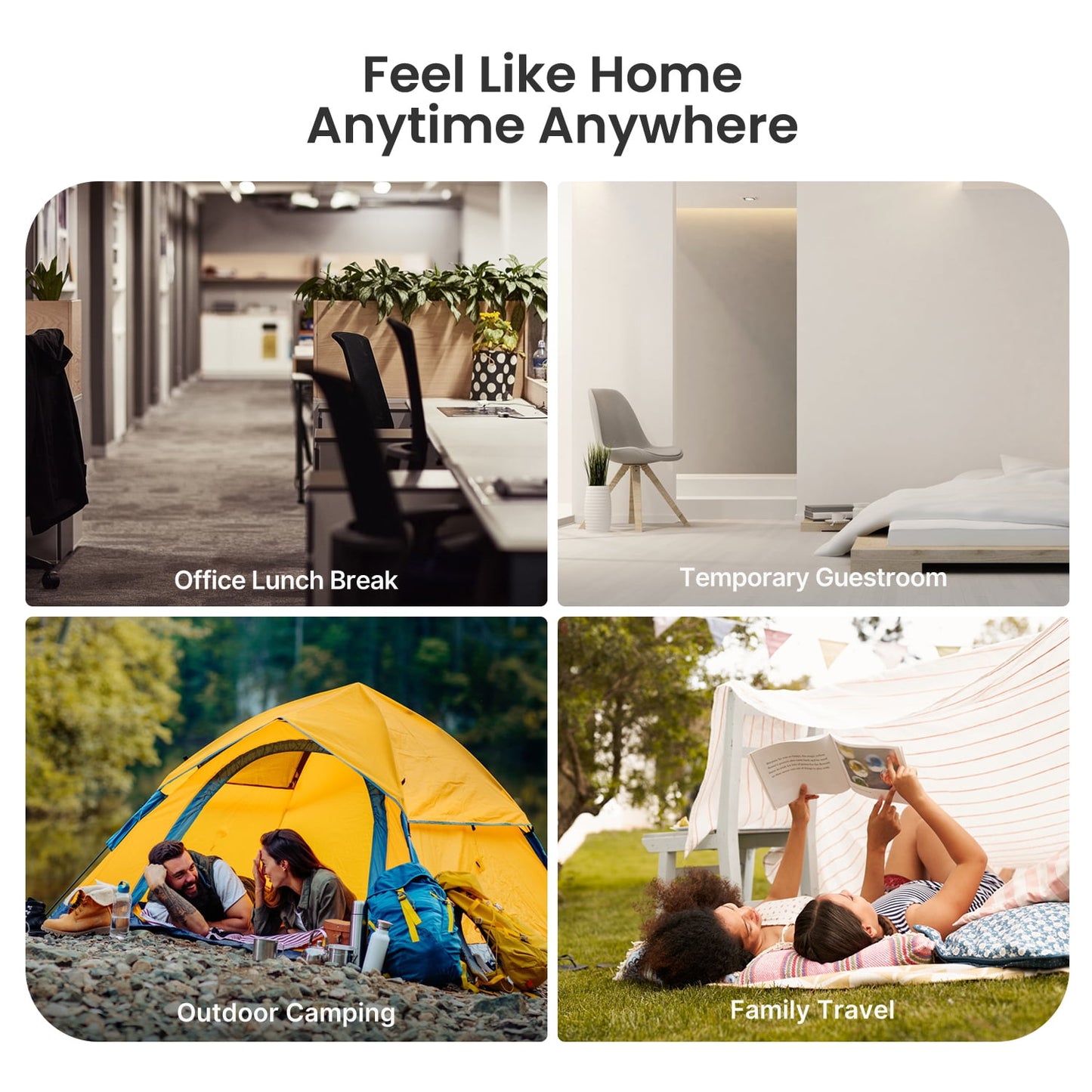 iDOO Queen Size Air Mattress, Inflatable Airbed with Built-in Pump, 650lb MAX