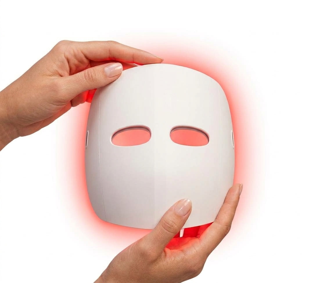 Red Light Therapy Mask for Face, Full Face LED Facial Mask for Acne Treatment, 5 Light Modes Rechargeable Skin Therapy Device