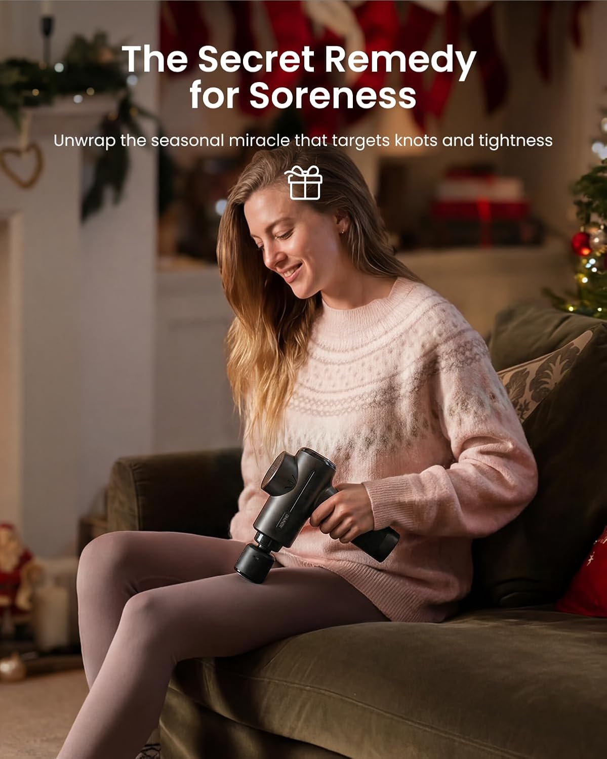 RENPHO Massage Gun with Heat and Cold, Valentines Gifts for Women Men, Portable Percussion Muscle Deep Tissue Handheld Massager for Back and Neck