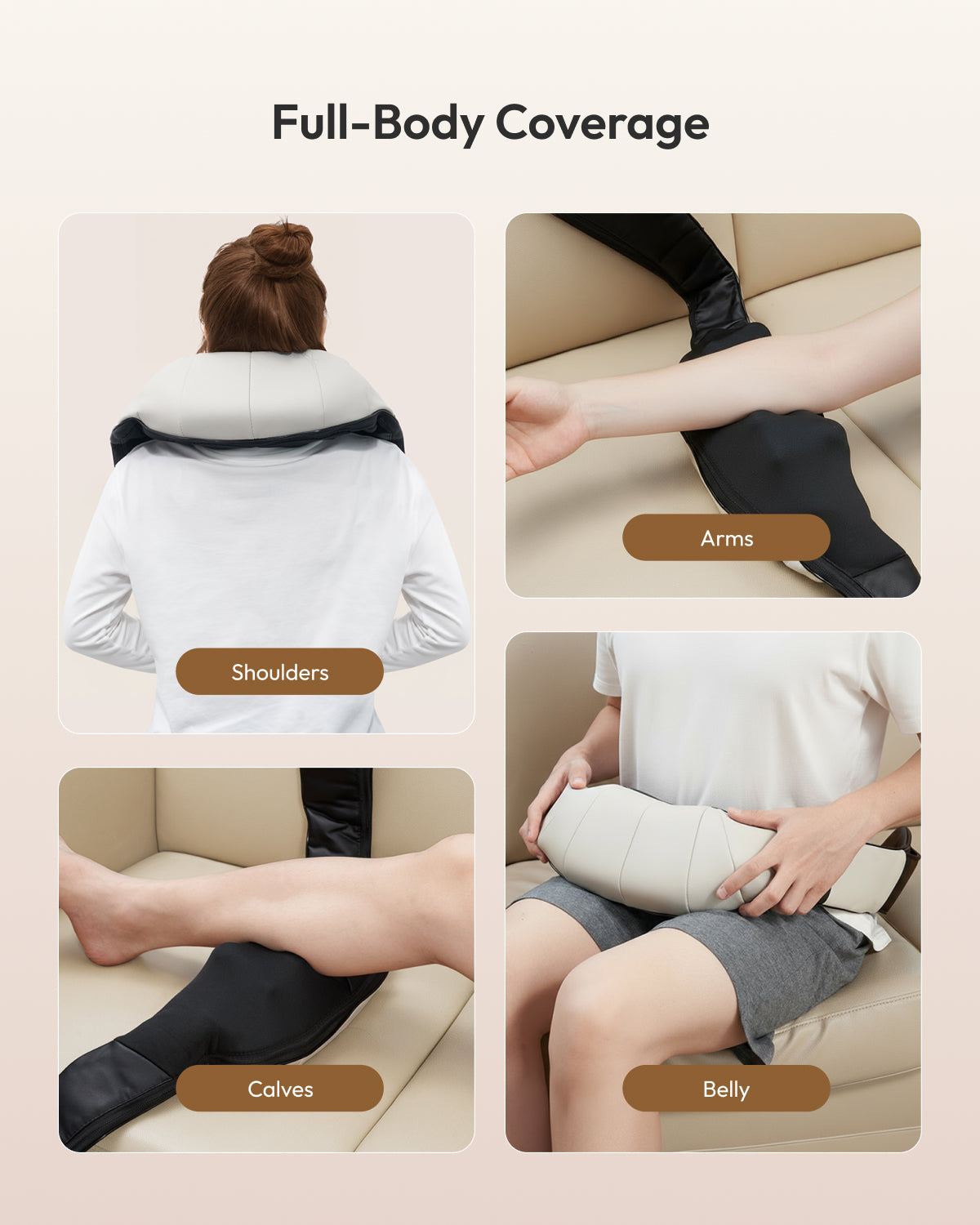 Neck Back Massager with Heat, Gift for Women/Men/Mom/Dad, 8 Node Electric Massager with Kneading for Neck, Shoulder, Back, Legs, Use at Home, Office, Car