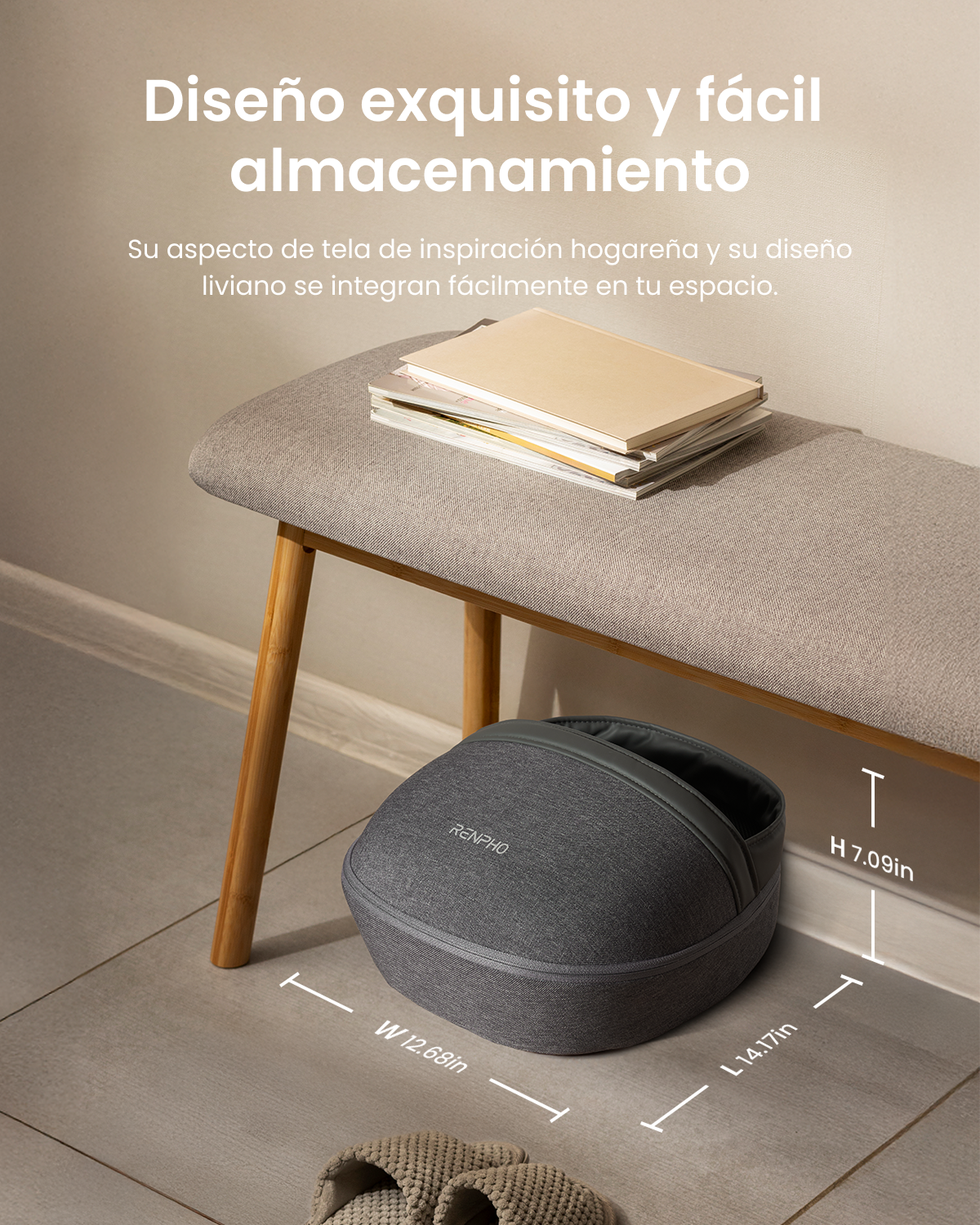 Masajeador de pies RENPHO con calor para relajación, masaje de pies con amasamiento profundo, masajeador de pies eléctrico Shiatsu para uso en casa o en la oficina, regalo para hombres y mujeres