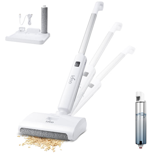 iDOO Cordless Wet Dry Vacuum Cleaner, Electric Vacuum Mop All in One
