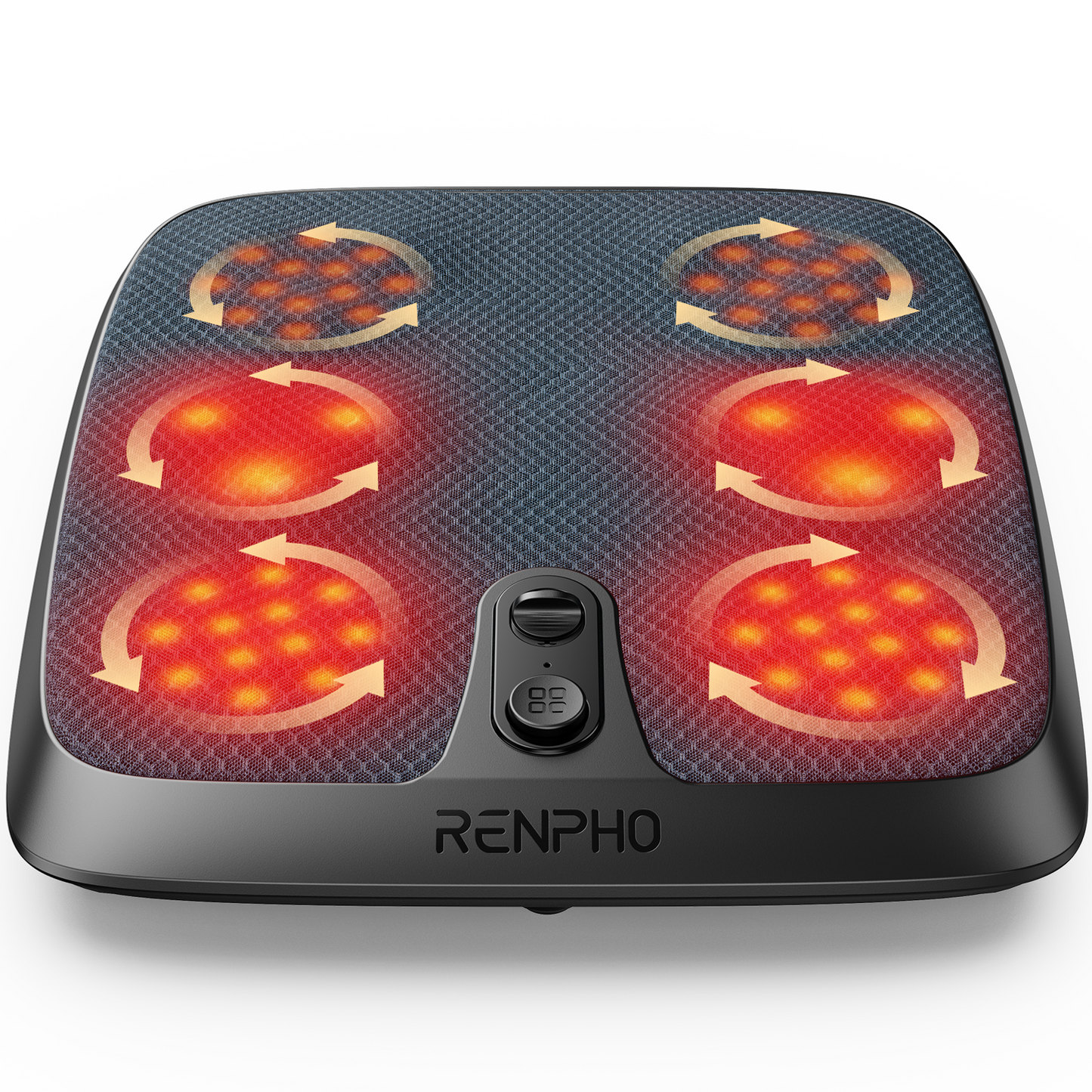 RENPHO Electric Shiatsu Foot Massager Machine with Heat, Deep Kneading Foot & Leg Massager, Heated Foot Warmer Christmas Birthday Gifts for Women Men, Quietly Used Under Desk as Ottoman