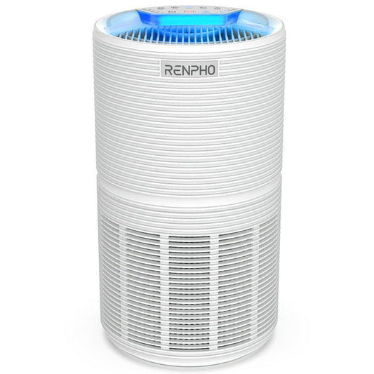 RENPHO Air Purifier for Home Large Room 1200 Ft², H13 True HEPA Filter Air Cleaner for Allergies and Asthma, RP-AP089W, White