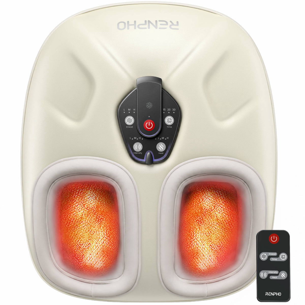 RENPHO Foot Massager with Heat Shiatsu Foot Massager Machine for Neuropathy Pain and 10 Air Compression for Kneading, Fsa Hsa Eligible, Gifts for Women