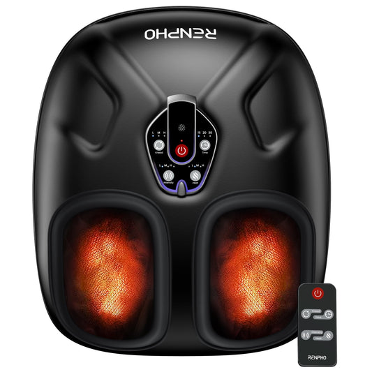 RENPHO Foot Massager with Heat, Shiatsu Foot Massager Machine for Neuropathy Pain and 10 Air Compression,FSA HSA Eligible Products, Valentines Day Gifts for Her Him
