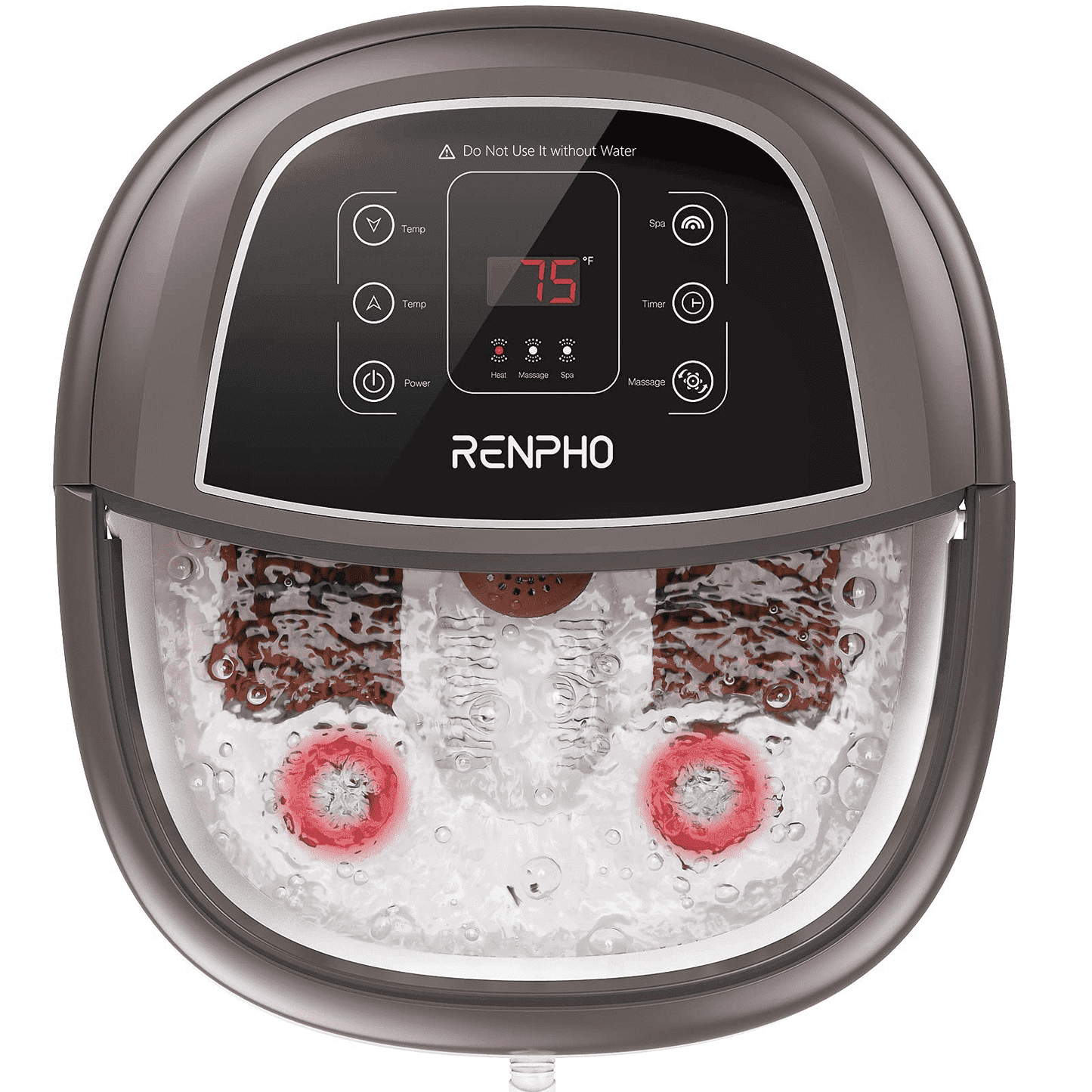 RENPHO Foot Spa Bath Massager with Heat Bubbles Shiatsu Massage & Jets Foot Soak Tub Relieve Foot Muscle Pain, Mothers Day Birthday Gifts for Mom Womem