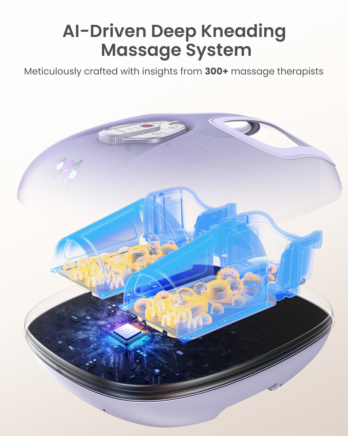 RENPHO Foot Massager Machine with Heat [2026 Upgraded], Shiatsu Foot Massager for Plantar Fasciitis, Valentines Day Gifts for Her Him, FSA Eligible HSA Store Eligible, Purple