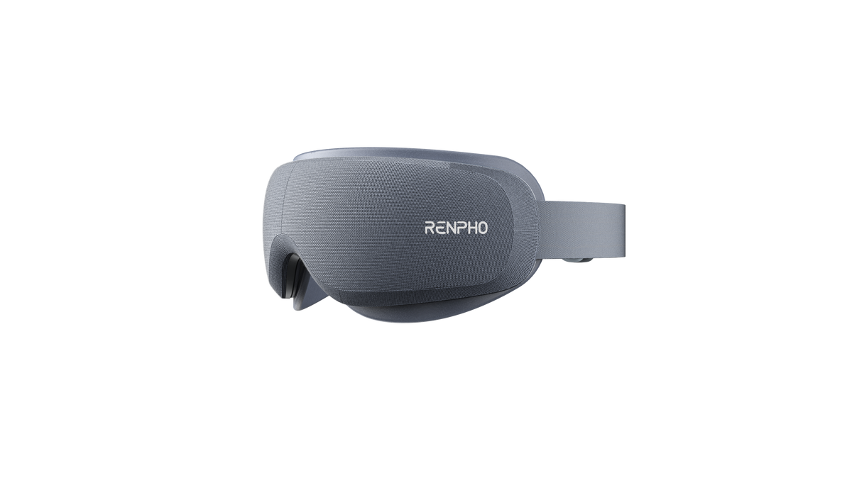RENPHO Eyeris Zen Eye Massager with Heat, Lightweight Heated Eye Mask for Migraines, Blue