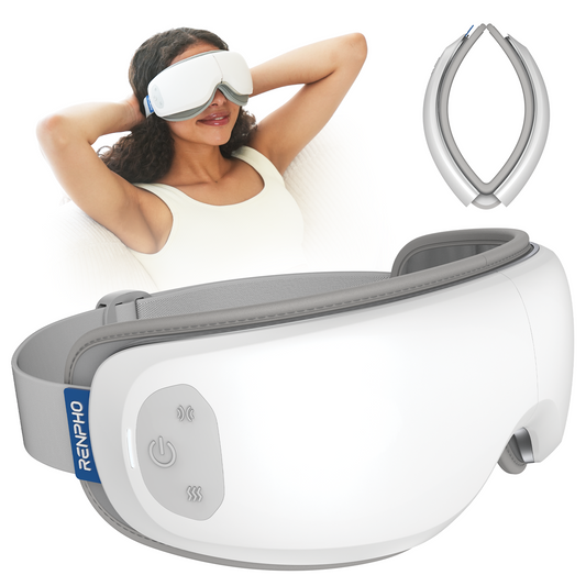 RENPHO Eyeris Zen Eye Massager with Heat，Lightweight Heated Eye Mask for Migraines