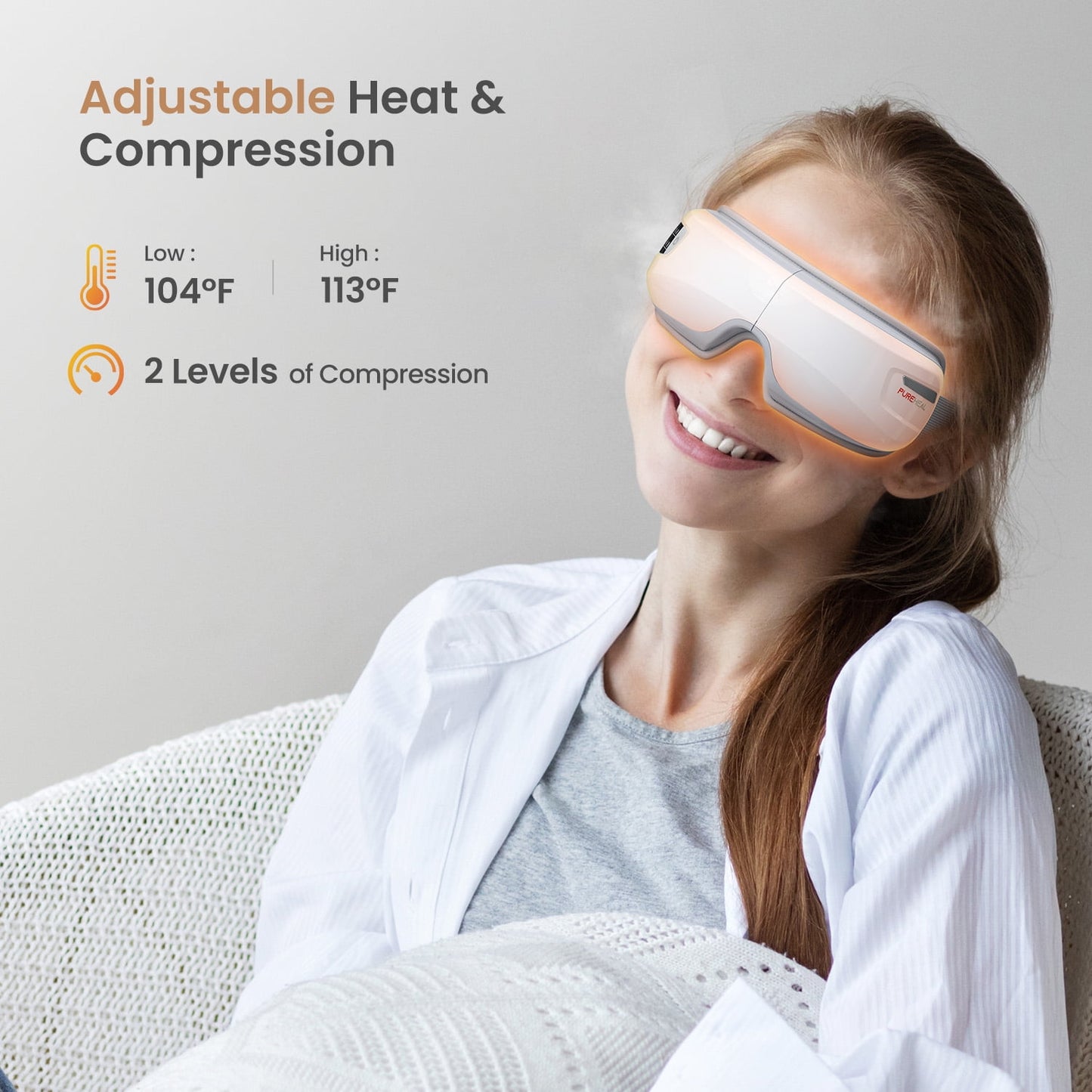 RENPHO Heated Eye Massager with Air Compression, FSA HSA Eligible, Mothdays Day Gifts Eye Mask for Relax, Reduce Strain