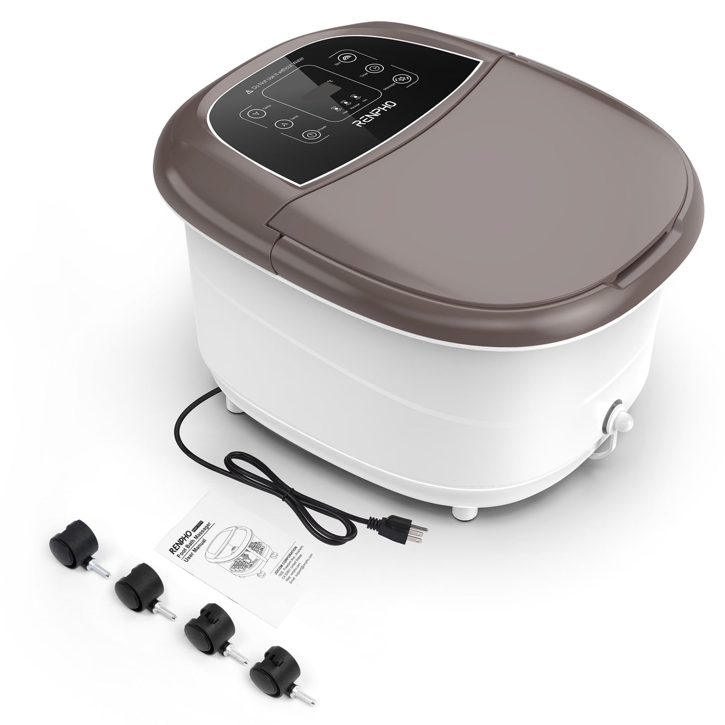 RENPHO Foot Spa Bath Massager with Heat Bubbles Shiatsu Massage & Jets Foot Soak Tub Relieve Foot Muscle Pain, Mothers Day Birthday Gifts for Mom Womem