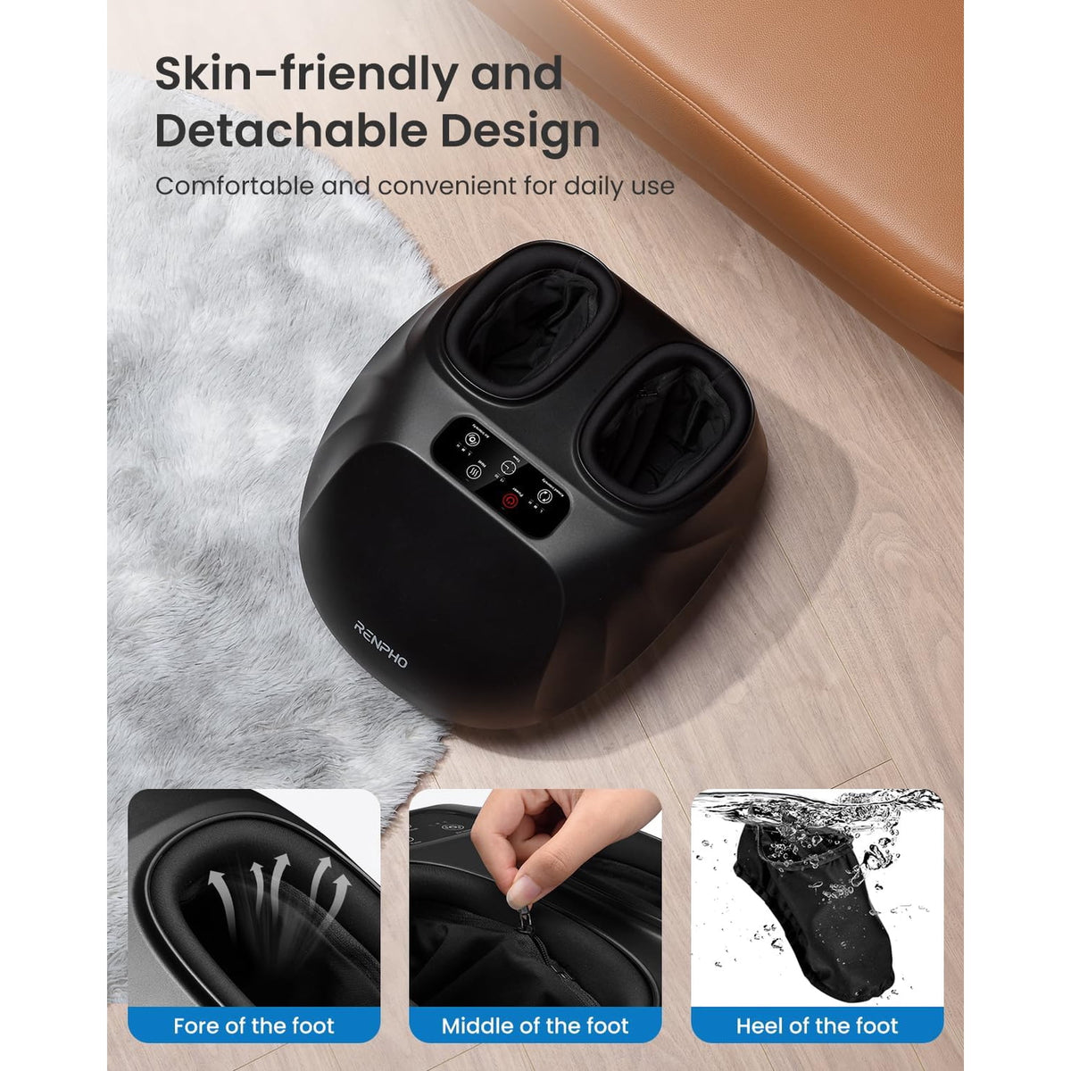 RENPHO Electric Shiatsu Foot Massager with Remote, Foot Massager Machine with Heat