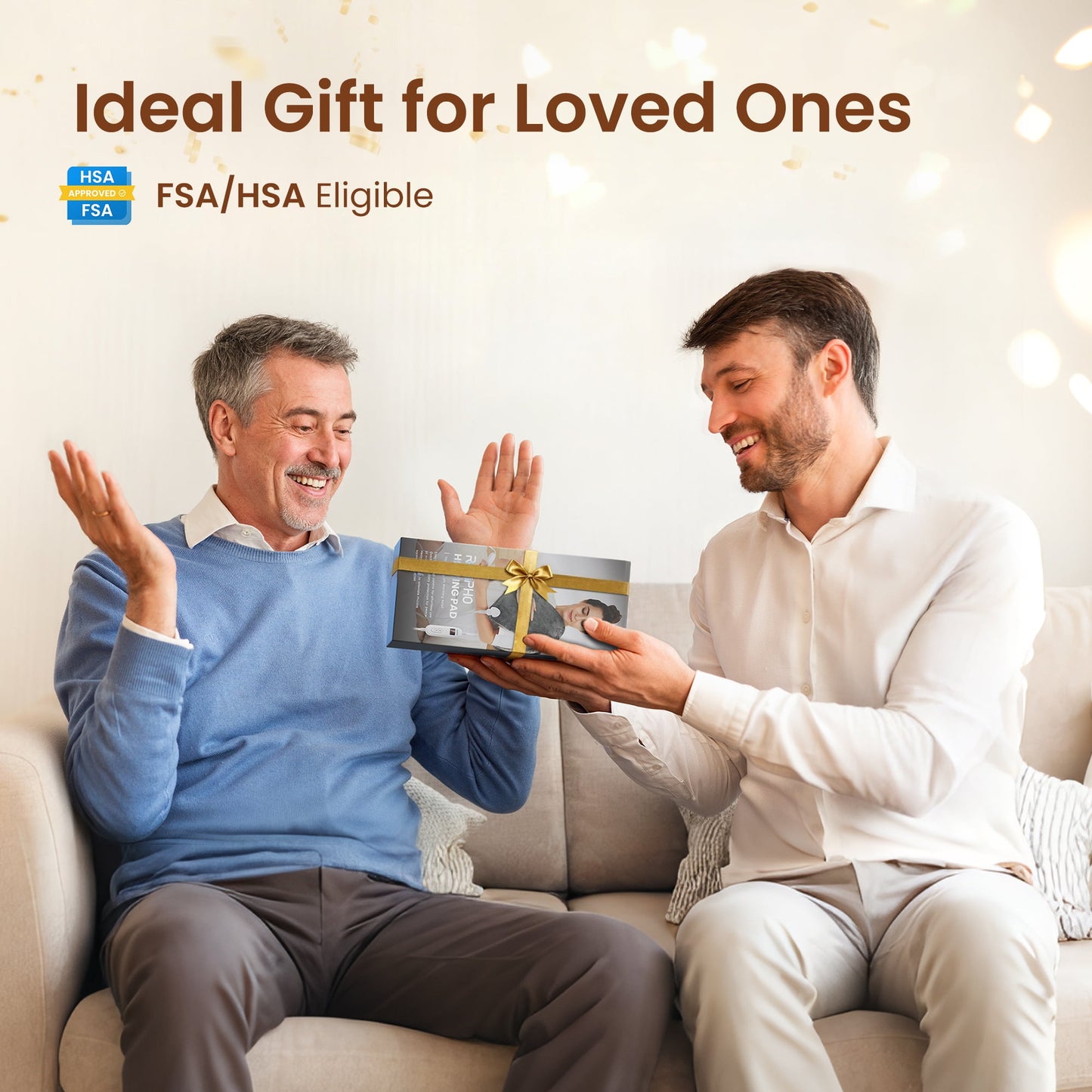 Heating Pad for Back Pain Relief & Period Cramps, FSA HSA Eligible,10 Heat Settings, 12"x24", Birthday Christmas Gifts for Women Men, Blue