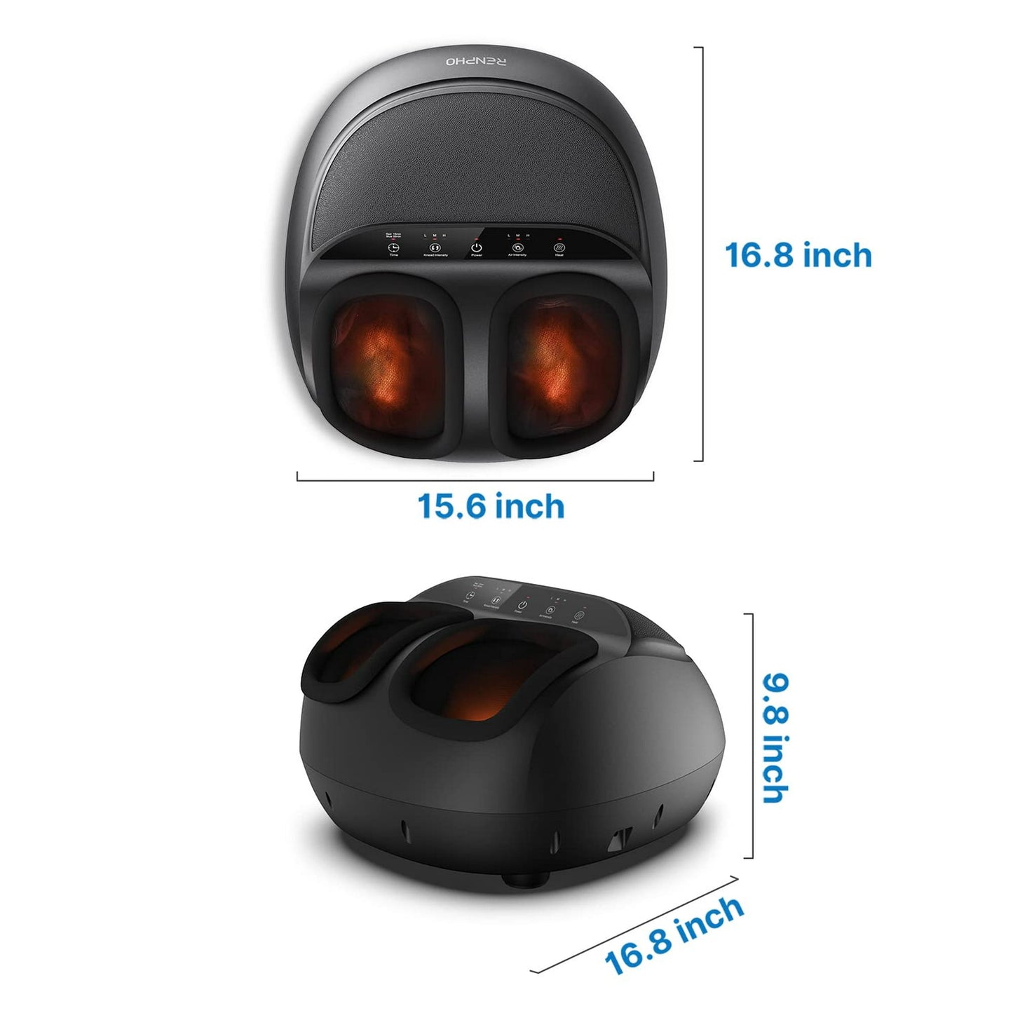 RENPHO Shiatsu Foot Massager Machine with Heat, Birthday Gifts for Mom Dad Men,Deep Kneading Therapy Improve Foot Wellness- Black