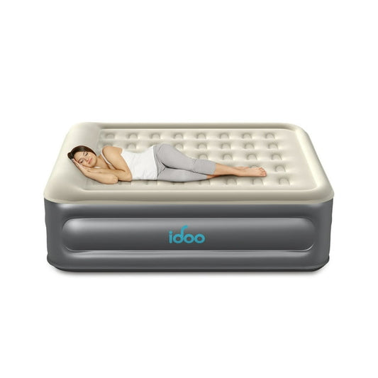 iDOO Air Mattress with Pillow Headrest, Queen Blow Up Mattress with Built-in Pump, 750lb MAX