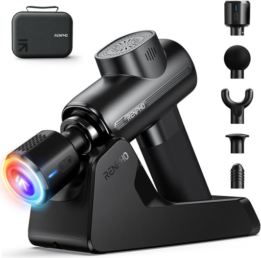 Charging Stand, Heat and Cold Head, 3200 RPM Muscle Massage Gun with Type-C, for Home Office Workout Full Body Muscle Massage Relax, Active Thermacool Deluxe