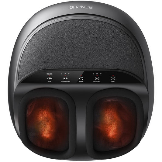 RENPHO Foot Massager for Circulation, Shiatsu Foot Massager for Plantar Fasciitis, Exclusive Deep Kneading Foot Massage, Birthday and Christmas Gifts for Women Men Mom Dad, Fits Up to Size 13, Black