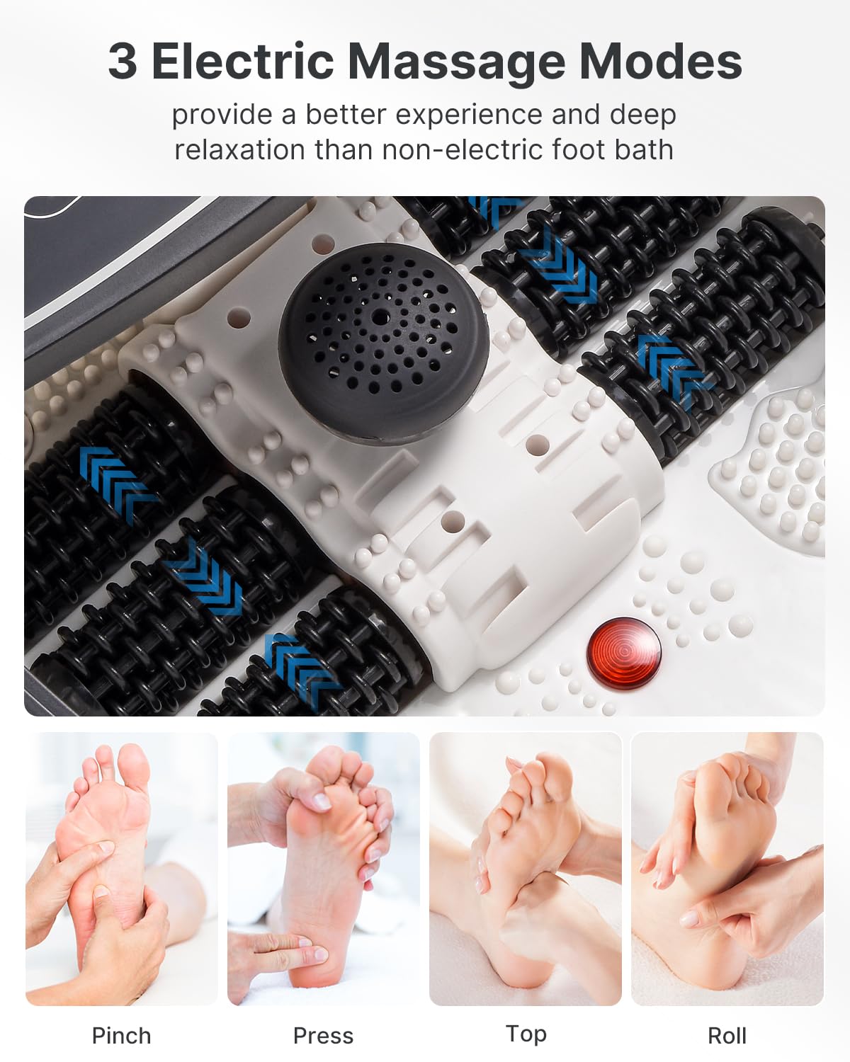 RENPHO Foot Spa and Massager with Heater, Gifts for Women, Foot Spa with Auto Roller