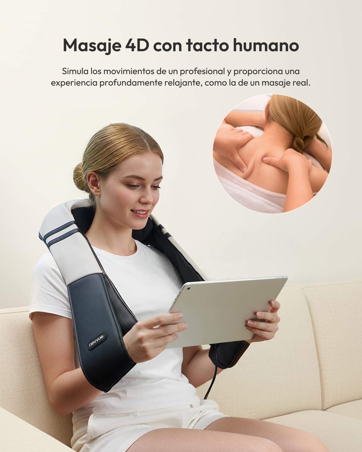 Nackenmassagegerät mit Wärme, Weihnachtsgeschenke, Massagegerät Nacken mit 3 Intensitätseinstellung, Shiatsu Massagegerät mit 3D Massage, Nacken Schulter mit Timer, Geschenke für Frauen