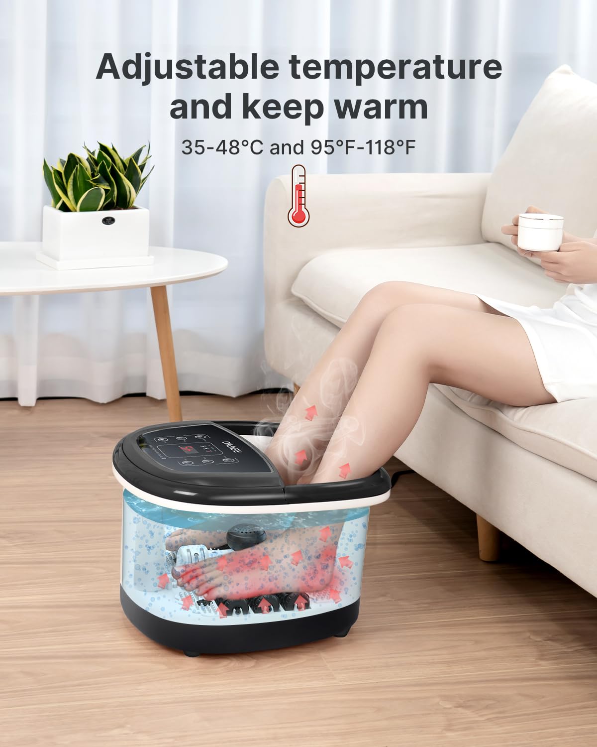 RENPHO Foot Spa and Massager with Heater, Gifts for Women, Foot Spa with Auto Roller