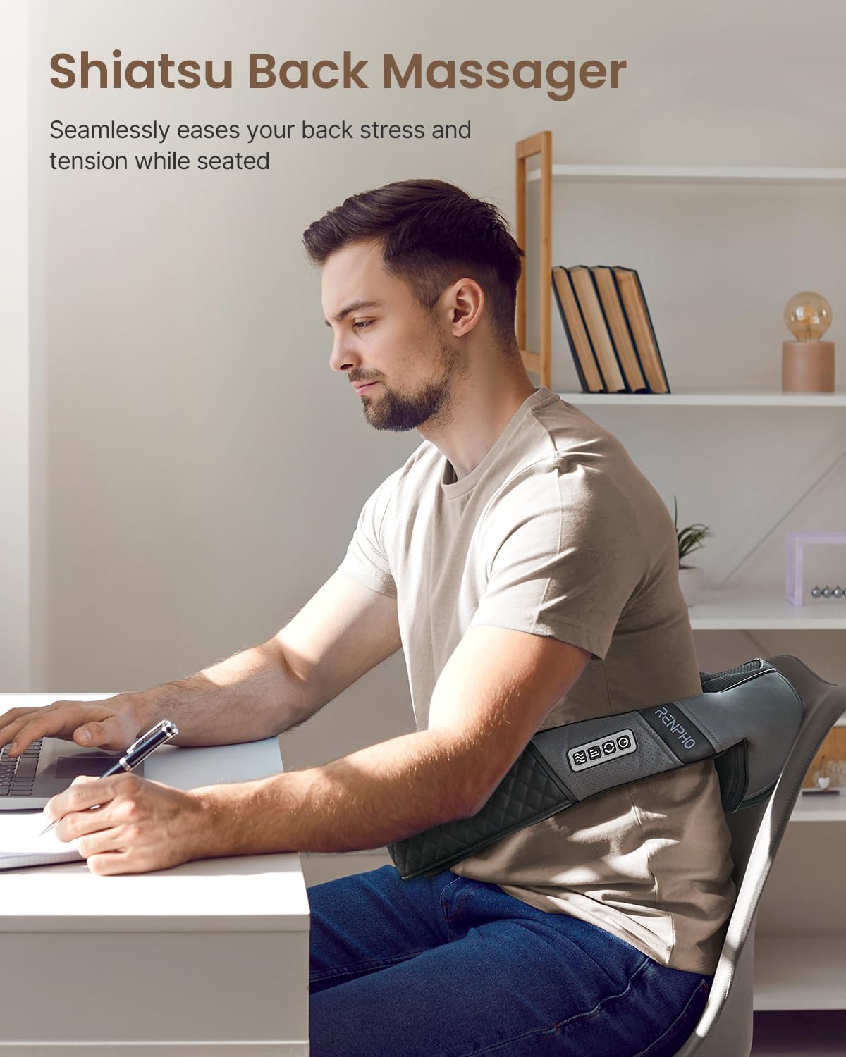 RENPHO Neck Massager, Massagers for Back and Neck, Back Massage with Heat