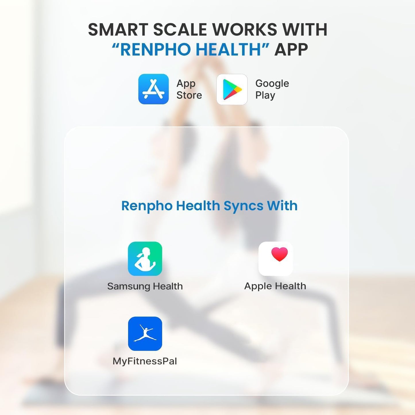 RENPHO USB Rechargeable Smart Body Fat Scales, Digital Bathroom Weighing Scale Bluetooth Scale with Baby Mode, Body Composition Monitor for Body Weight, Body Fat, BMI, Muscle Mass, LED Display, Elis 1