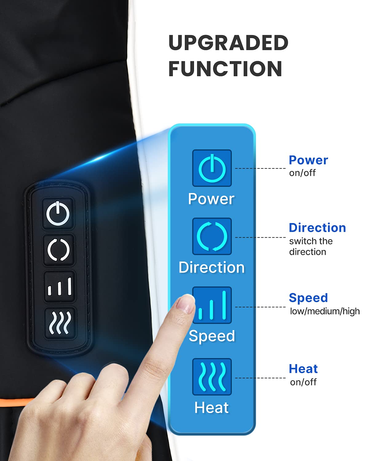 RENPHO Shiatsu Neck and Shoulder Back Massager with Heat, Deep Tissue 3D Kneading Massage Pillow for Women and Men