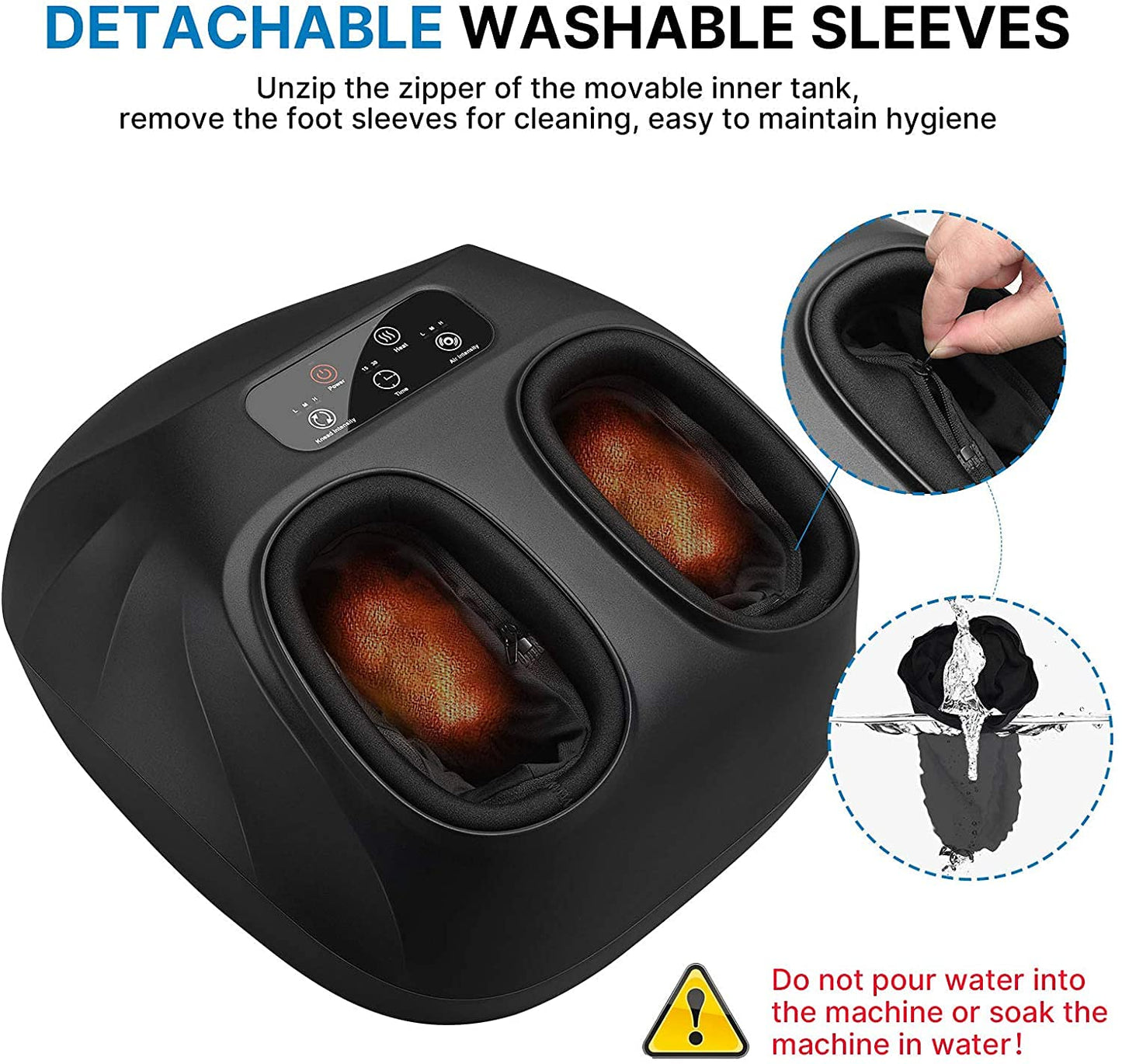 RENPHO Foot Massager Machine with Heat, Electric Shiatsu Foot Massager with Remote Control, Deep Kneading, Relieve Plantar Fasciitis and Tired Muscles, Fits Men Feet Size Up to 14, Home and Office Use