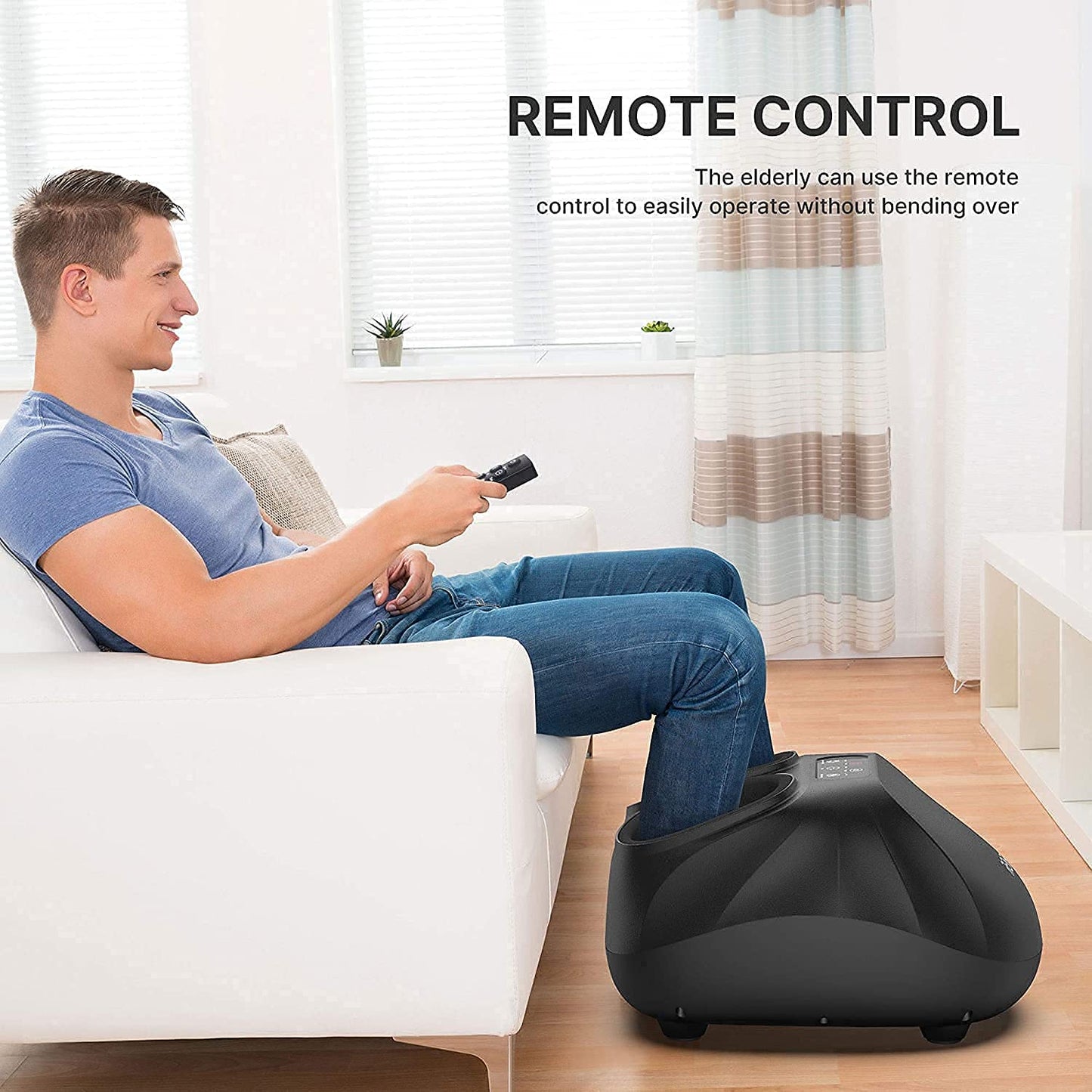RENPHO Foot Massager Machine with Heat, Electric Shiatsu Foot Massager with Remote Control, Deep Kneading, Relieve Plantar Fasciitis and Tired Muscles, Fits Men Feet Size Up to 14, Home and Office Use
